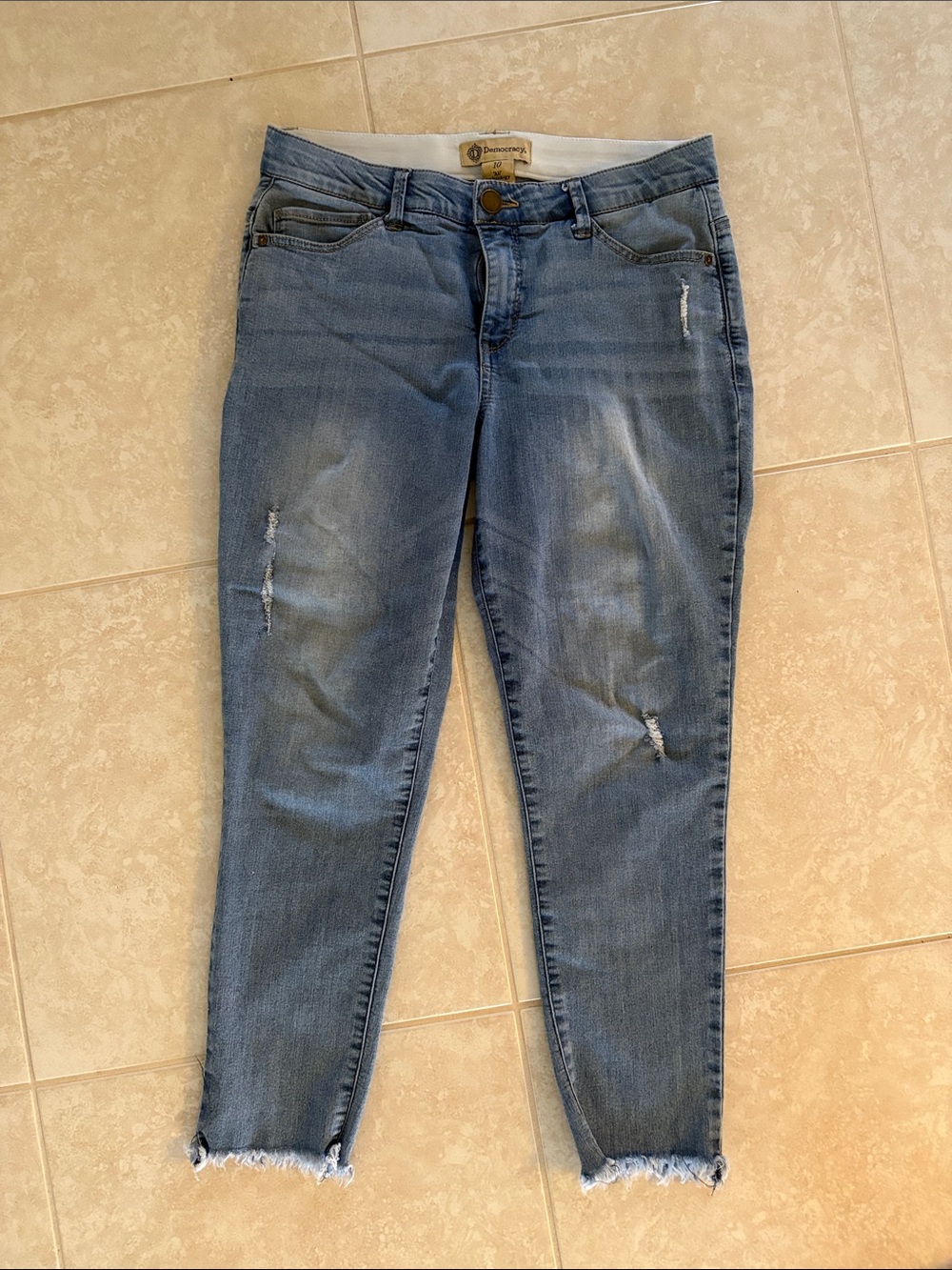 DEMOCRACY size 10 Jeans Ankle Skinny Leg